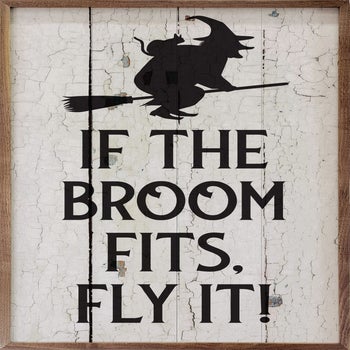 If The Broom Fits Fly It Witch Whitewash